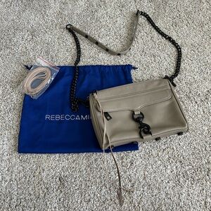 Rebecca Minkoff M.A.C. Crossbody Bag Grey with Black Hardware